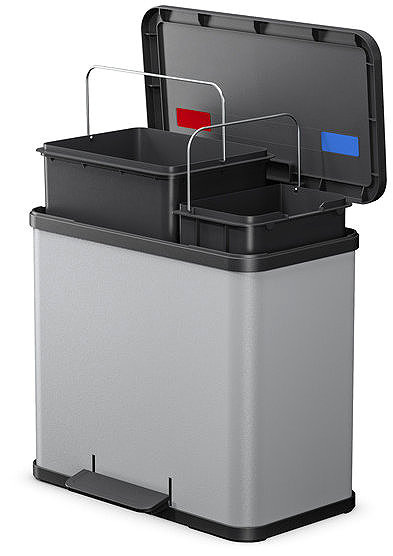 Rubbish Bin Hailo EKO DUO plus Footprint basket L PLA