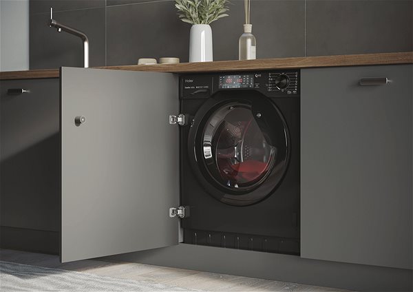 Built-In Washing Machine with Dryer HAIER HWDQ90B416FWBB-S ...