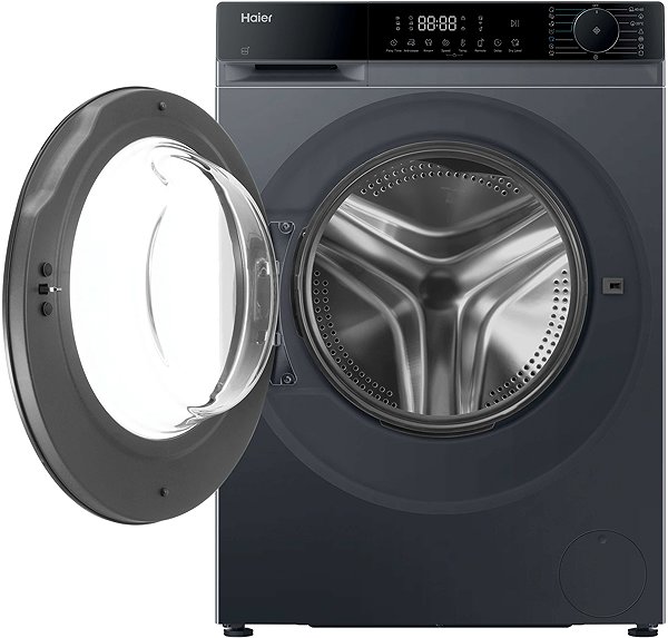 Steam Washing Machine with Dryer HAIER HWD80BP14357GTUS Slim X Series 5 ...