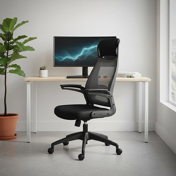 Office Chair HALMAR Solaris, black / grey ...