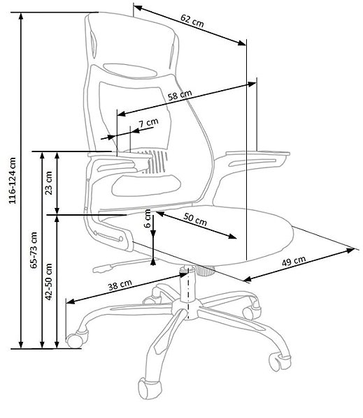 Office Chair HALMAR Solaris, black / grey ...