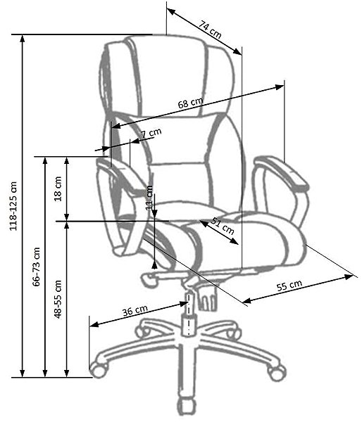 Office Armchair HALMAR Foster, black ...