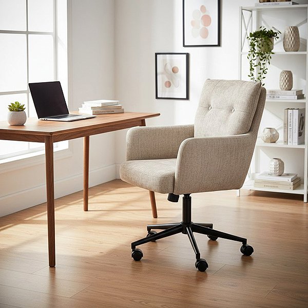 Office Armchair HALMAR Flores, beige ...