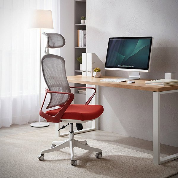 Office Chair HALMAR Fidato II, orange / white ...