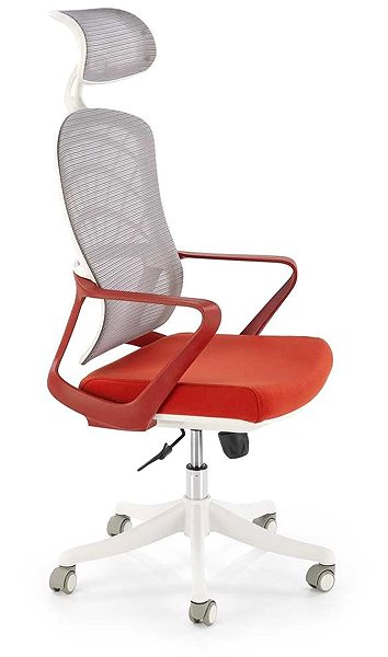 Office Chair HALMAR Fidato II, orange / white ...