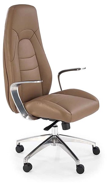 Office Armchair HALMAR Sleek, brown ...