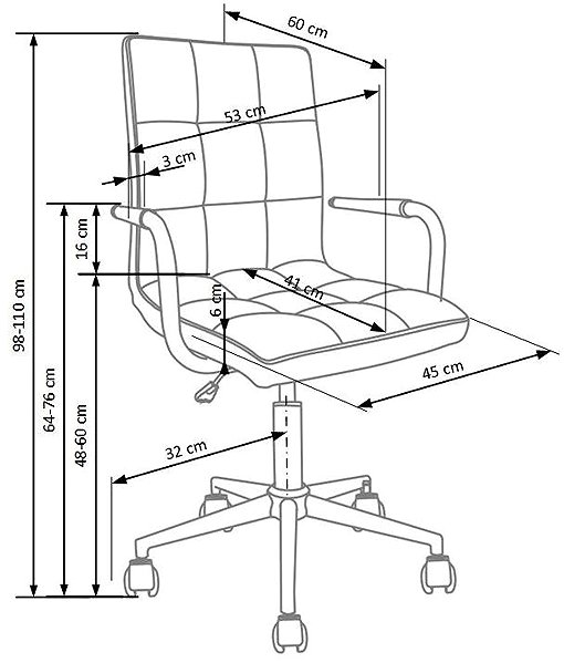 Children’s Desk Chair Halmar Gonzo, white ...