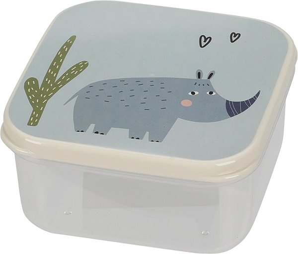 Lunch Box H&L Children's box, set of 4 (giraffe, lion, zebra, rhinoceros) ...