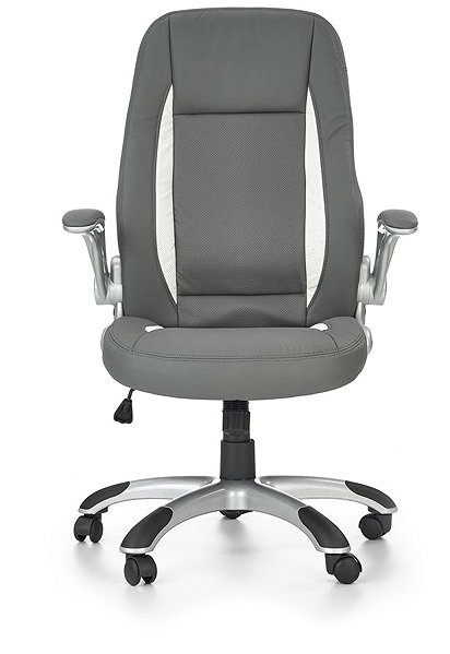 Halmar Saturn office chair, grey/white.