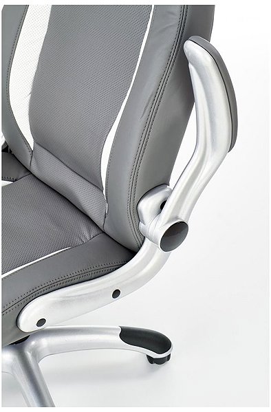Halmar Saturn office chair, grey/white.