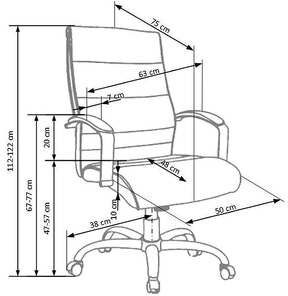 Halmar Texas office chair, black.