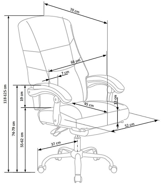 Halmar Alvin office chair, black.