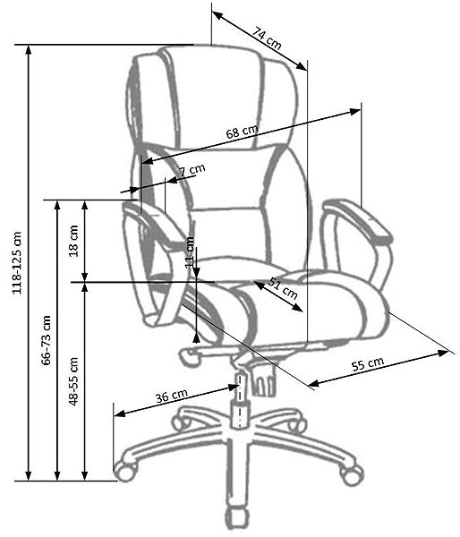 Halmar Foster office chair, dark brown.