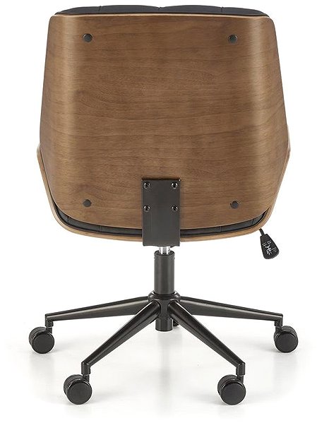 Office Armchair Halmar Gavlan, black / walnut ...