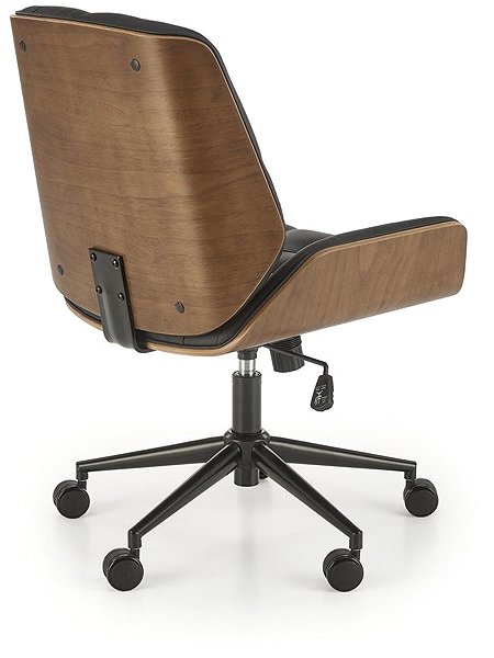 Office Armchair Halmar Gavlan, black / walnut ...