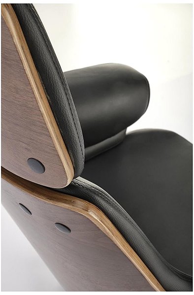 Halmar Weber office chair, black / walnut.