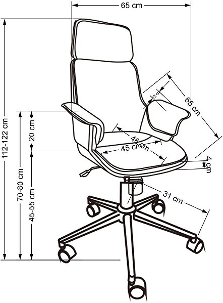 Halmar Weber office chair, black / walnut.