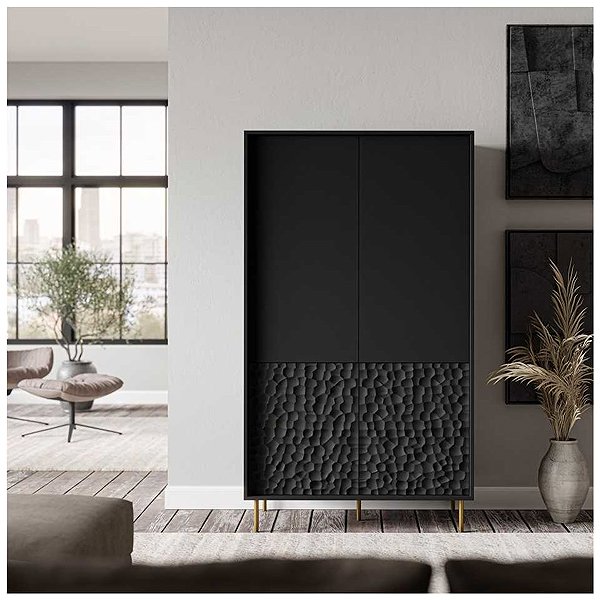 Halmar Bullet wardrobe, black.
