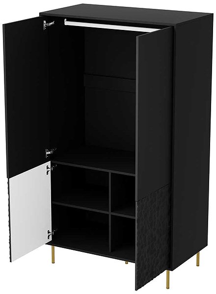 Halmar Bullet wardrobe, black.