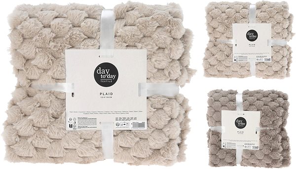 Pléd H&L Bumpy 150 × 125 cm, taupe ...