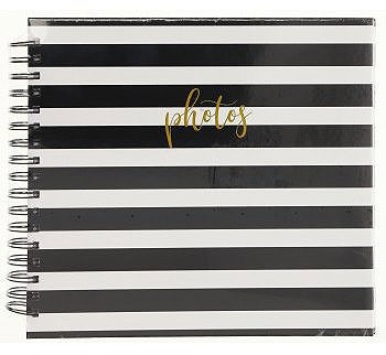 Photo Album HAMA BLOCKS classic spiral 28 x 24 cm, 50 pages, white/black ...
