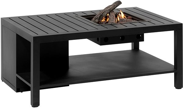 Garden Table COSI- Cosiflow Straight Gas Fire Pit Table Lateral view