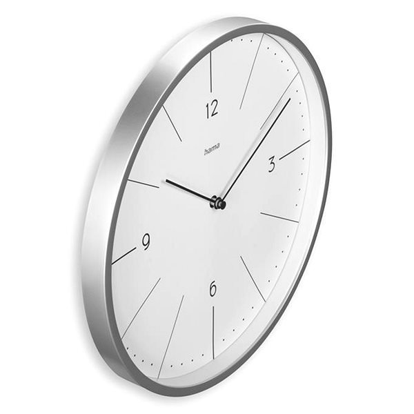 Wall Clock Hama Sardinia diameter 30 cm, silent operation, grey ...