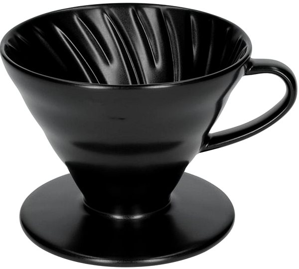 Filteres kávéfőző Hario Dripper V60-02, kerámia, matt fekete ...
