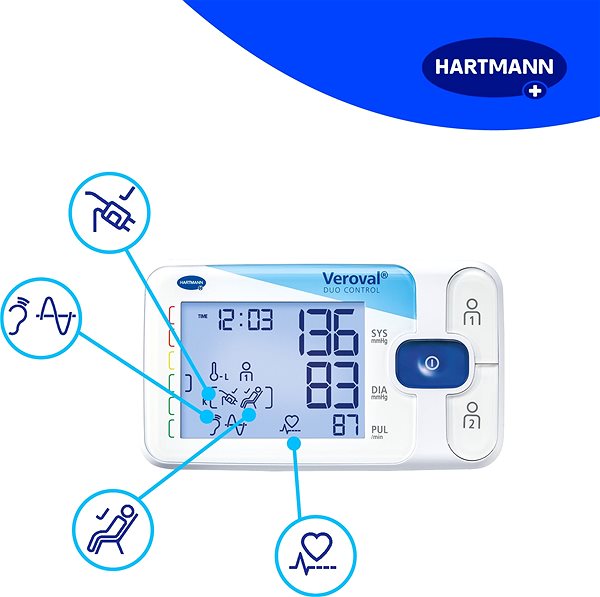 Vérnyomásmérő Hartmann Veroval® Duo Control ajándékcsomag Oldalnézet
