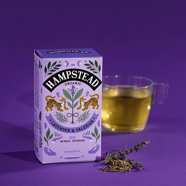 Čaj Hampstead Tea BIO bylinný čaj s levanduľou a valeriánou 20 ks ...