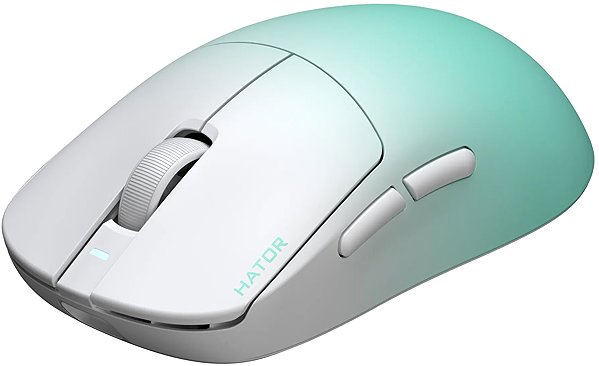 Gaming Mouse HATOR Quasar 3 ULTIMA 8K wireless, white-mint gradient ...
