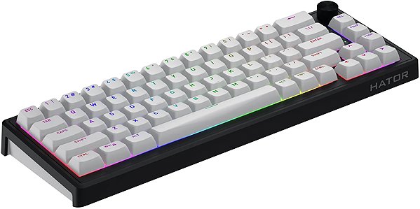 Gaming Keyboard Hator Skyfall 65 wireless, white and black - US ...
