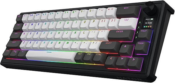 Gaming Keyboard Hator Skyfall 65 PRO wireless, white and black - US ...