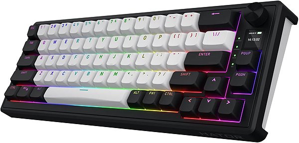 Gaming Keyboard Hator Skyfall 65 MAG ULTIMA 8K wireless, white and black - US ...
