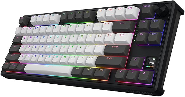 Gaming Keyboard Hator Skyfall 80 PRO wireless, white and black - US ...