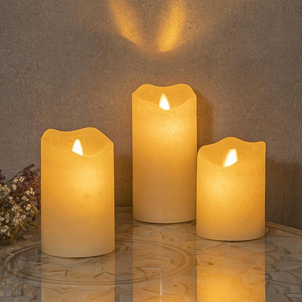 LED Candle Haushalt LED Wax Candles, set of 3 .