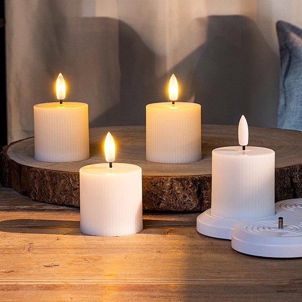 LED candle Haushalt Rechargeable LED candles, 5 cm, 4 pcs.