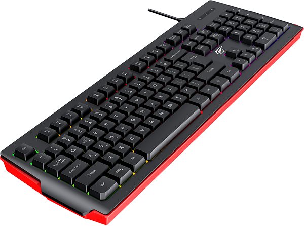 Gaming Keyboard Havit Gamenote KB866L, Black-red - CZ/SK Lateral view