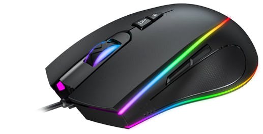 Gaming Mouse Havit Gamenote MS1017, Black Lateral view