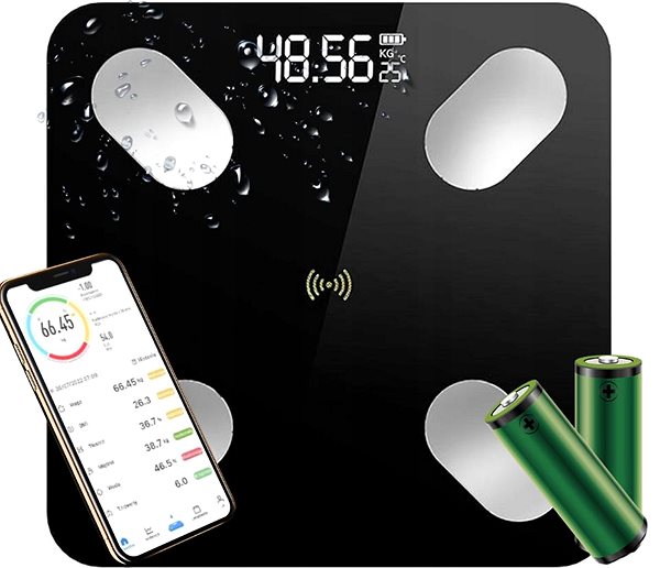 Bathroom Scale Leventi Analytical personal bluetooth scale ...