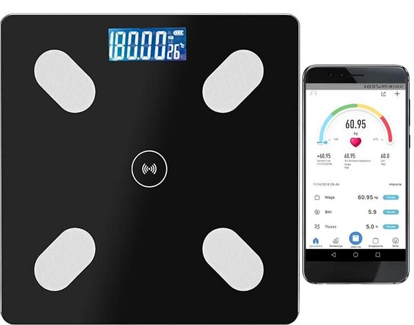Bathroom Scale AFF 3691 Analytical Bluetooth personal scale 180 kg ...