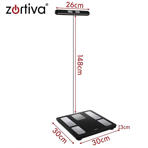 Bathroom Scale ISO 26893 Analytical personal scale Smart Premium 180 kg, BMI, black ...