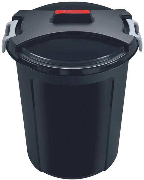 Odpadkový kôš HEIDRUN Kôš na odpadky 55 × 65 cm 75 l okrúhly čierny, plast ...