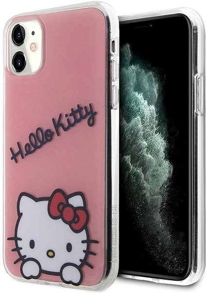Kryt na mobil Hello Kitty IML Daydreaming Logo Zadný Kryt na iPhone 11 Pink ...