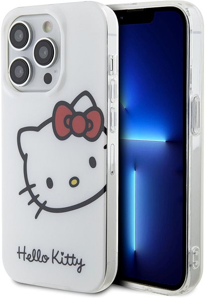 Kryt na mobil Hello Kitty IML Head Logo Zadný Kryt na iPhone 13 Pro White ...