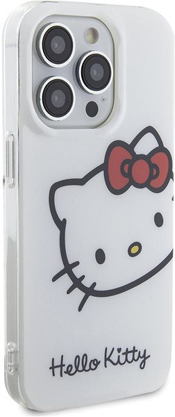 Telefon tok Hello Kitty IML Head Logo iPhone 13 Pro fehér tok ...