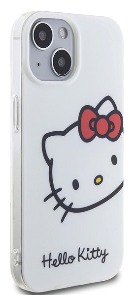 Telefon tok Hello Kitty IML Head Logo iPhone 15 fehér tok ...