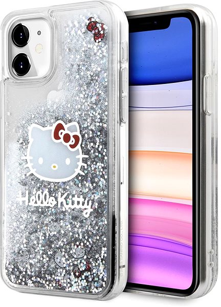 Handyhülle Hello Kitty Liquid Glitter Electroplating Head Logo Backcover für das Phone 11 Transparent ...