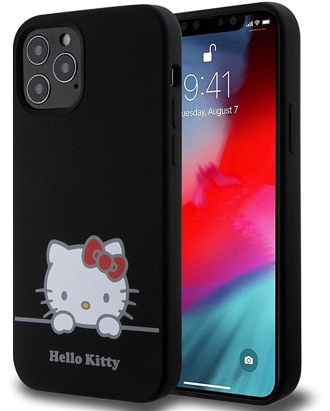 Handyhülle Hello Kitty Liquid Silicone Daydreaming Logo Backcover für das iPhone 12/12 Pro Black ...