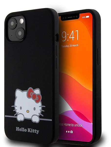 Handyhülle Hello Kitty Liquid Silicone Daydreaming Logo Backcover für das iPhone 13 Black ...